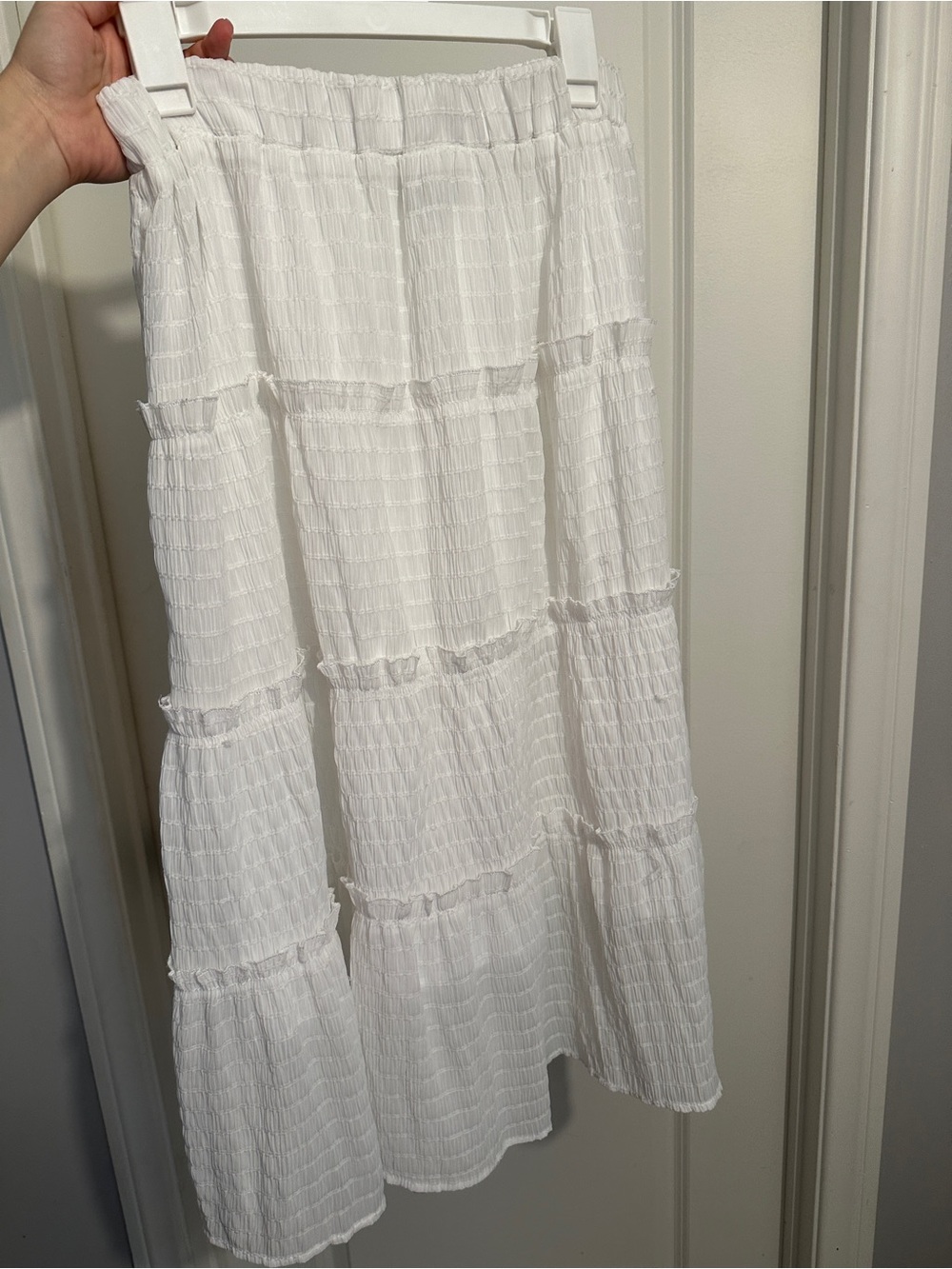 White Tiered Skirt